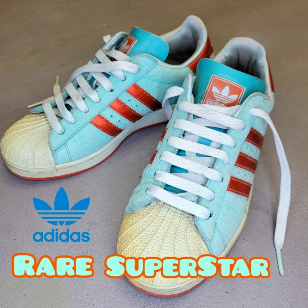 [EUC] ADIDAS SUPERSTAR RARE FIND PEBBLED LEATHER US W 6.5